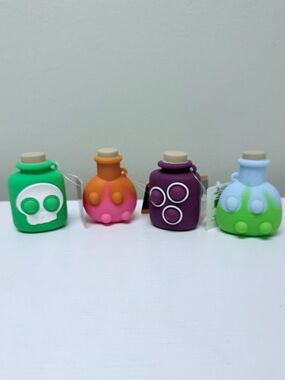 Full Set of 4 Kids Fidget Pop-it Potion Silicone Bottles